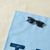 夫。パパ。英雄。レトロ図 ビーチタオル (インサイチュ)