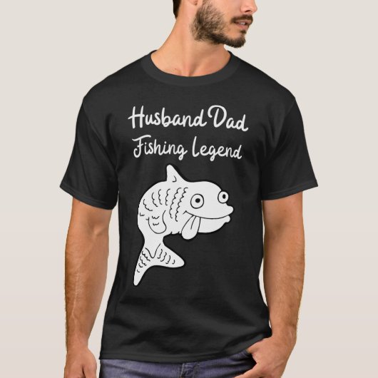 夫 パパ 釣り伝説 Tシャツ (正面)