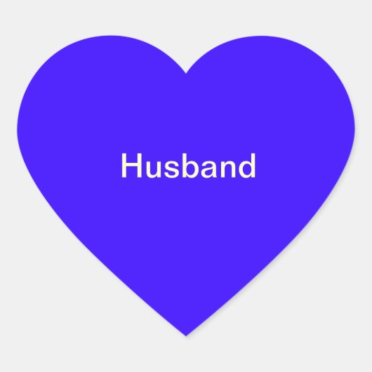 「夫」フォトラベル ハートシール (正面)