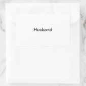 「夫」フォトラベル 長方形シール (バッグ)