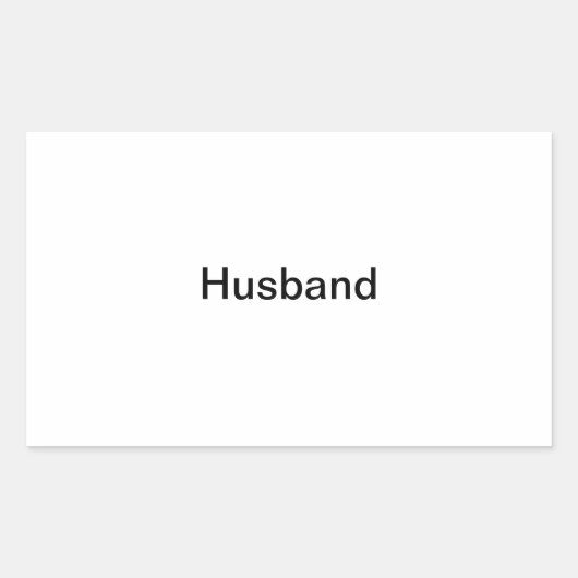 「夫」フォトラベル 長方形シール (正面)