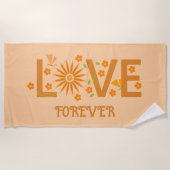 夫、ボーイフレンド、友人または先生への贈り物 ビーチタオル (正面)