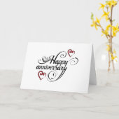 夫**妻**幸せな記念日！カード カード (黄色い花)