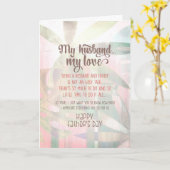 夫、愛、父の日 カード (黄色い花)