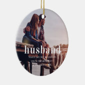 夫 | 感傷的な写真記念クリスマス セラミックオーナメント (右)