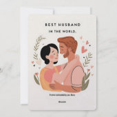 "夫"最高のテンダー抱擁ホリデーカード シーズンカード (裏面)