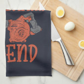 夫 父 ブロワーの伝説 秋のギャグ キッチンタオル (四つ折り)