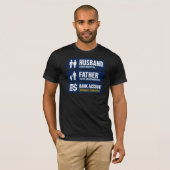 夫。父。口座。 Tシャツ (正面フル)