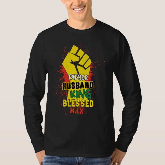 夫 父 王 恵まれた男 黒人パパ 父 B Tシャツ (正面)