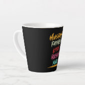 夫、父、王、男賛美 |父の日 カフェラテマグ (左アングル)