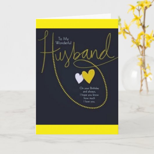 夫***1周年記念*** カード (黄色い花)