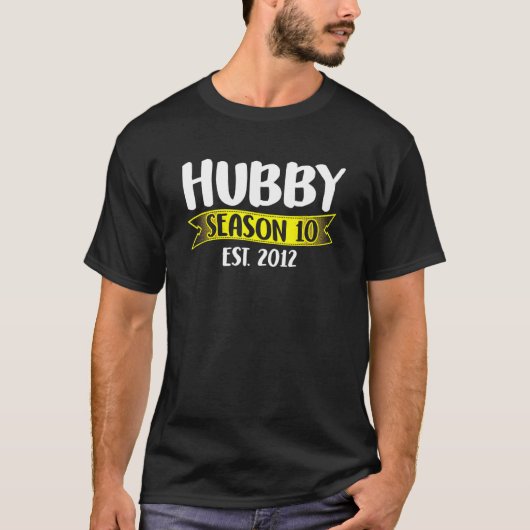 夫 10周年 結婚記念日 結婚した夫婦 Tシャツ (正面)