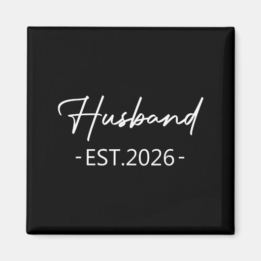 夫 2026年 結婚 ハネムーン 新郎 ウェディング マグネット (正面)