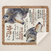 夫Bパーソナライズされたから妻への愛の手紙 シェルパブランケット (正面(横))