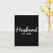 夫Est 2026ハネムーン結婚した花嫁ミセス・ザーズ カード (黄色い花)