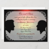 夫IVのカスタムで陽気な結婚式招待状 招待状 (正面/裏面)