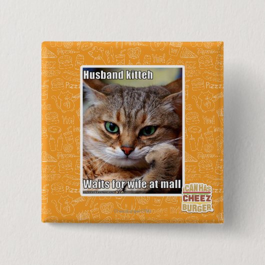 夫Kitteh 缶バッジ (正面)