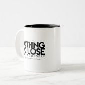 失うものは自分自身ポッドキャストロゴマグ ツートーンマグカップ (正面左)