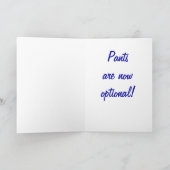 "失ったあなたの仕事をか"。 挨拶状 カード (内部)