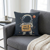 失ったおもしろい考え宇宙宇宙イラストレーション クッション