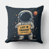 失ったおもしろい考え宇宙宇宙イラストレーション クッション (正面)