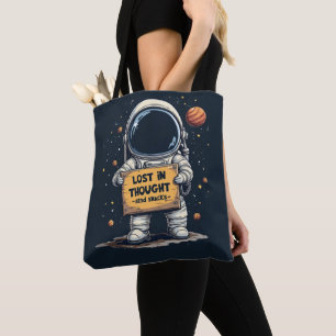 失ったおもしろい考え宇宙宇宙イラストレーション トートバッグ