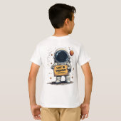失ったおもしろい考え宇宙宇宙イラストレーション Tシャツ (裏面フル)