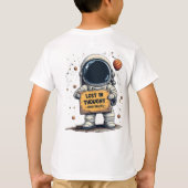 失ったおもしろい考え宇宙宇宙イラストレーション Tシャツ (裏面)