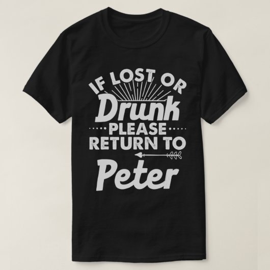 失ったまもし飲はPETERギフト名に戻って下さい Tシャツ (デザイン正面)