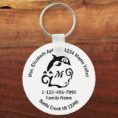 失ったドルフィンスイミングファミリーホームアドレス キーホルダー (正面)