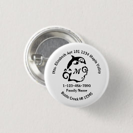 失ったドルフィンスイミングファミリーホームアドレス 缶バッジ