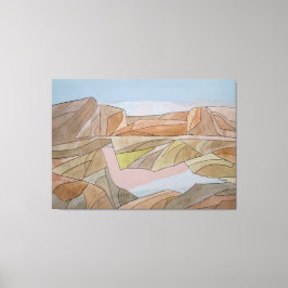 失ったビーチウォーターカラーラインアートプリント キャンバスプリント