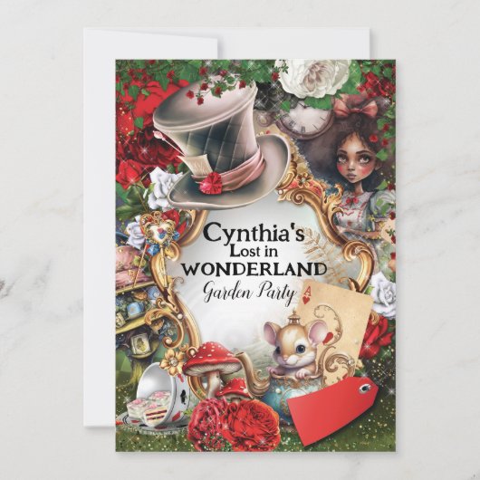 失ったワンダーランド誕生日パーティーで 招待状 (正面)