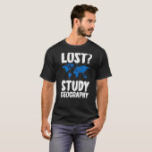 失った勉強地理先生地理学者 Tシャツ (正面フル)