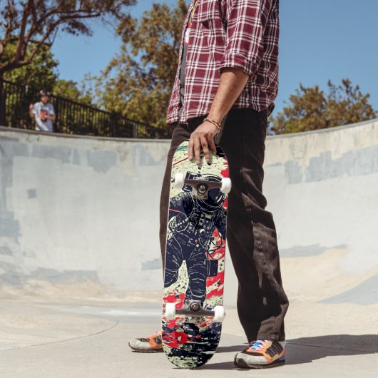 失った宇宙スケートボード:レトロファンタジーアート スケートボード (室外2)