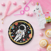 失った宇宙宇宙飛行士ラウンドステッ鮮やかカー ペーパープレート (パーティー)