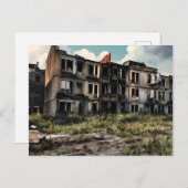 失った宇宙 |放棄された黙示録建物 ポストカード (正面/裏面)