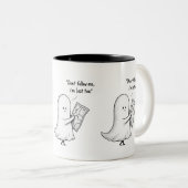 失った幽霊マグ – 悲しい&ビブ不気味ス ツートーンマグカップ (正面右)