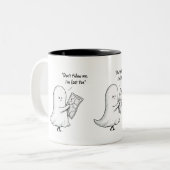 失った幽霊マグ – 悲しい&ビブ不気味ス ツートーンマグカップ (正面左)