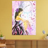 失った時間 – 水の色絵画の キャンバスプリント (インサイチュ (リビング))