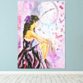 失った時間 – 水の色絵画の キャンバスプリント (インサイチュ (ウッドフロア))