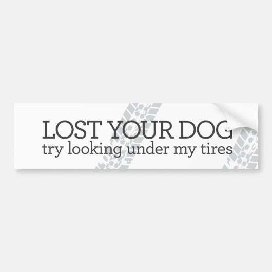失った犬 バンパーステッカー (正面)