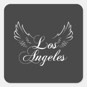 失ったAngeles Word Artステッカー スクエアシール