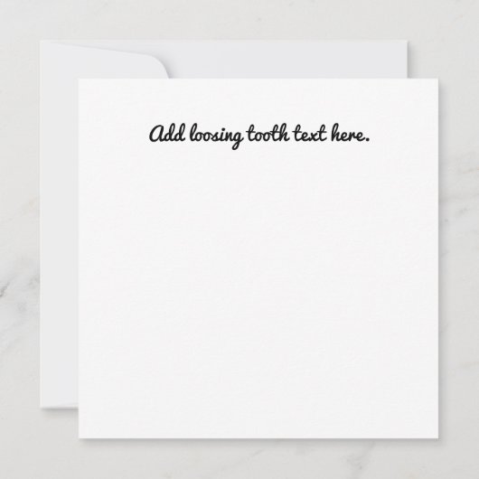 失ったFirst Tooth Cuteお祝い (裏面)