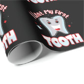 失ったFirst Tooth Cuteお祝い ラッピングペーパー (ロールコーナー)