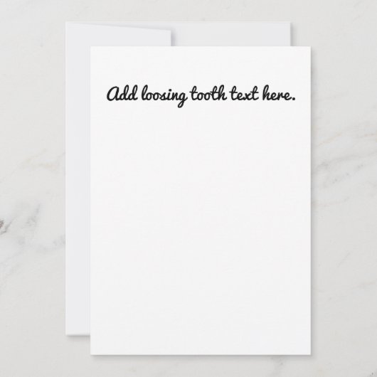 失ったFirst Tooth Cuteお祝い 招待状 (裏面)