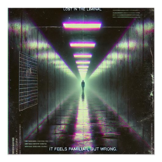 🖤 「失ったin Liminal」Weirdcoreポスター🖤 ポスター (正面)