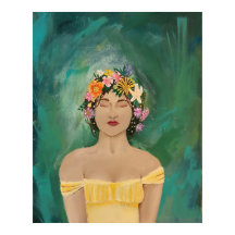 「失ったin serenity」女子ポートレートアートポスター