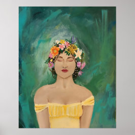 「失ったin serenity」女子ポートレートアートポスター ポスター