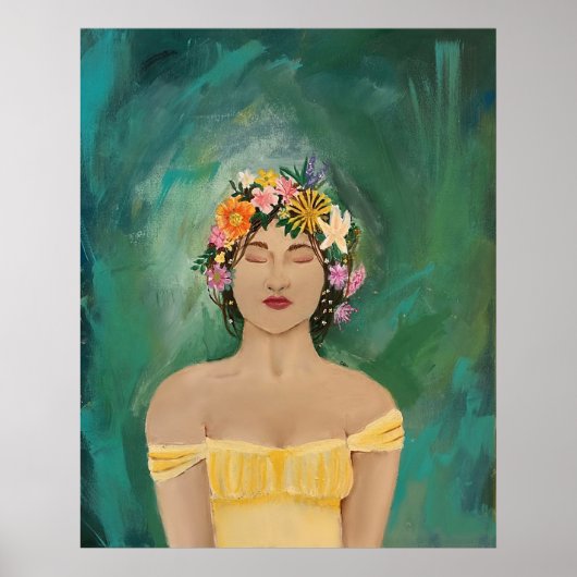 「失ったin serenity」女子ポートレートアートポスター ポスター (正面)